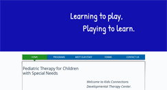 Desktop Screenshot of kidsconnectionstherapy.com