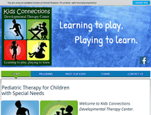 Tablet Screenshot of kidsconnectionstherapy.com